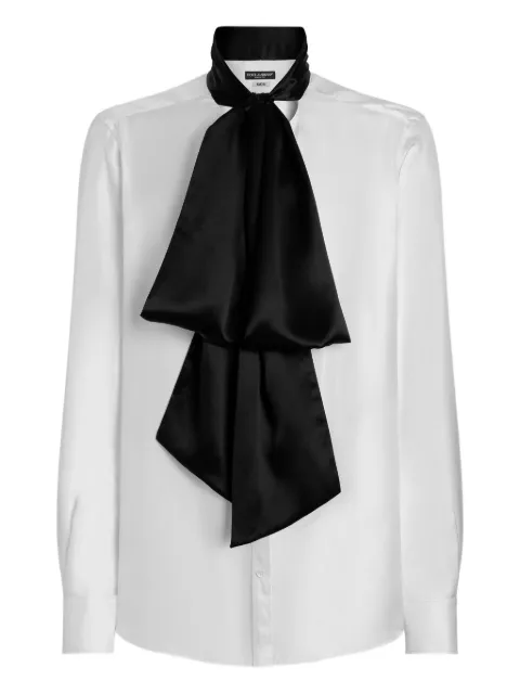 Dolce & Gabbana pussy bow-collar shirt White G5NU0TFU10S