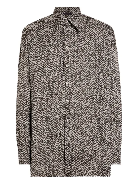 Dolce & Gabbana bouclé-print shirt Neutrals G5NT3TIS1ZM