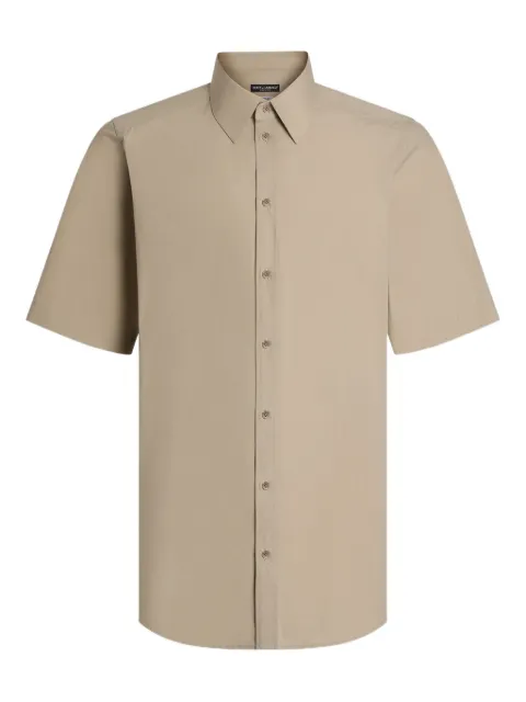Dolce & Gabbana button-up short-sleeve shirt Neutrals G5NN5TFUEFJ