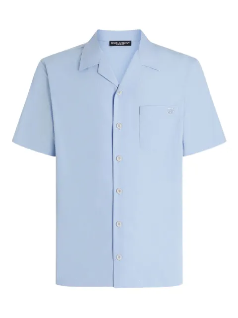 Dolce & Gabbana Hawaii revere-collar shirt Blue G5NK2ZGJ745