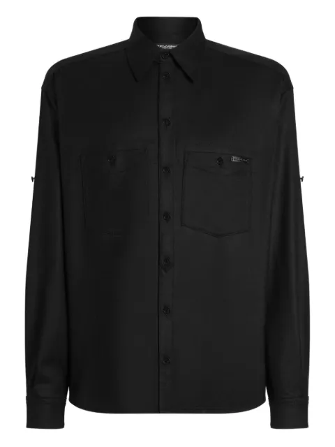 Dolce & Gabbana patch-pocket button-up shirt Black G5NI3TFU21Q