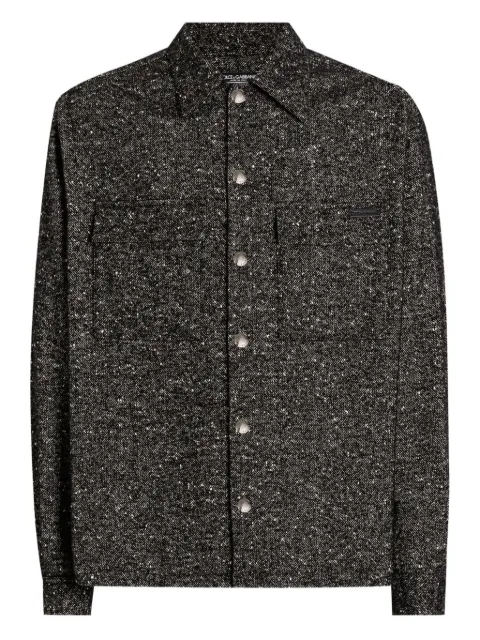 Dolce & Gabbana speckled shirt Black G5MM6TFCZAM