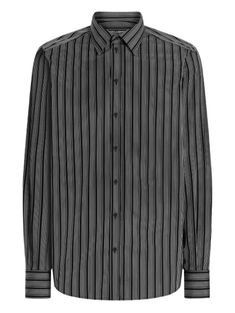 Dolce & Gabbana striped long-sleeve shirt Grey G5MA2ZFR5X8