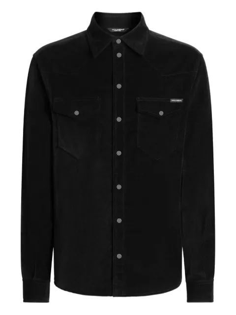 Dolce & Gabbana corduroy shirt Black G5MA1TGJ589