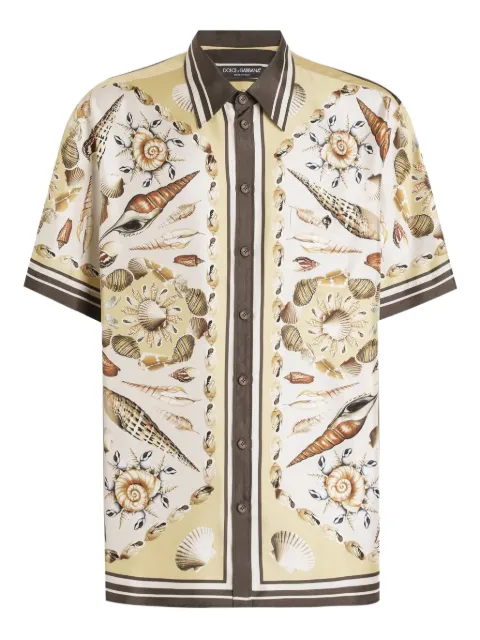 Dolce & Gabbana printed Hawaii shirt Yellow G5LG9THI1ZG