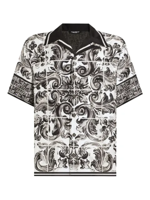 Dolce & Gabbana Majolica-print shirt White G5JH9DG8ND7