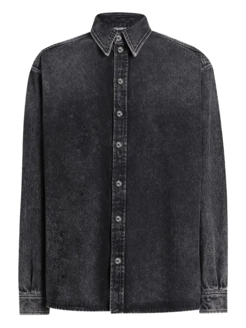 Dolce & Gabbana washed denim shirt Black G5IT7DG8ND9