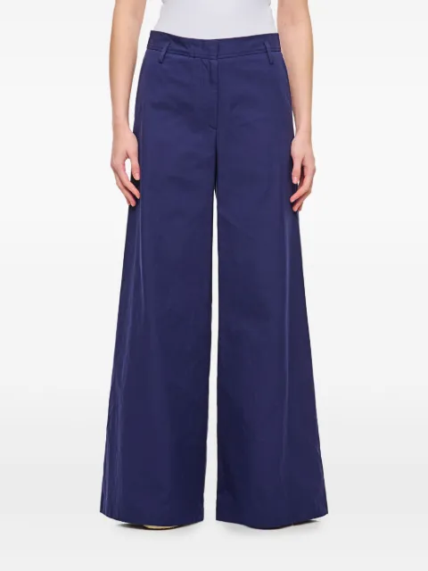 Alberto Biani cotton wide-leg trousers Blue CC812CO0302