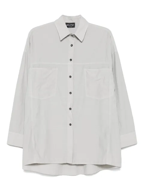 Andrea Ya'aqov long sleeve shirt dress Grey 25WHAR67CUPROCOTTON