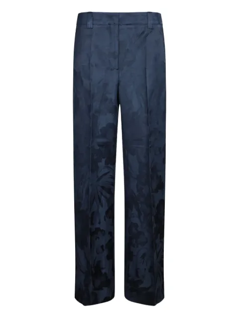 Incotex floral-print trousers Blue 173874D9483