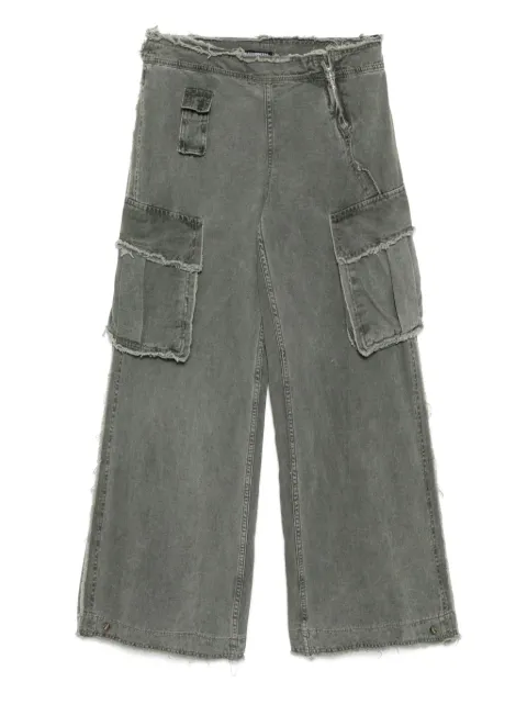 Ground Zero frayed cargo trousers Green GZOPTX8052DJ