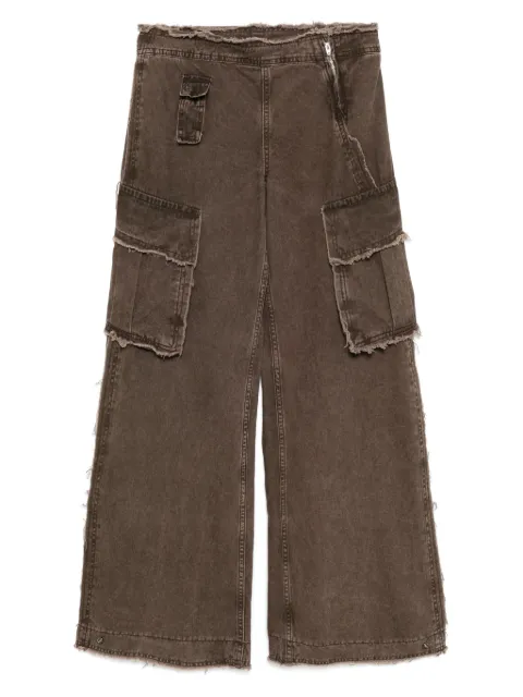Ground Zero frayed cargo trousers Brown GZOPTX8052DJ0