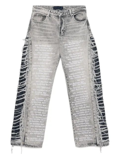 Who Decides War ultra flared scripture jeans Grey 1121130021SS25VINTAGEGREY