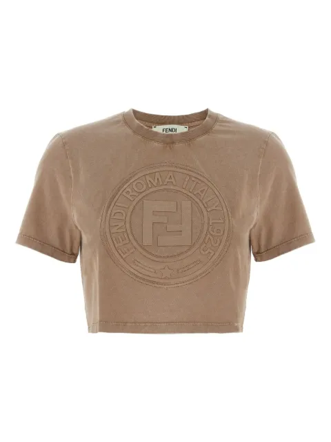 FENDI 3D Roma t-shirt Brown FS9715ASNI