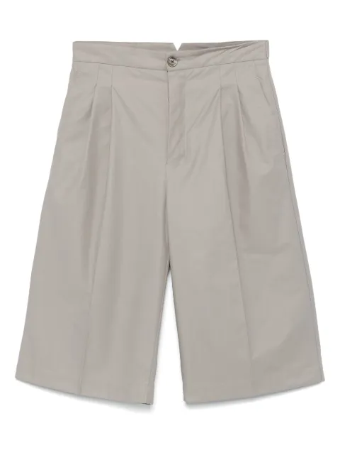 AMI Paris pleat-detail shorts Grey HSO504C00101