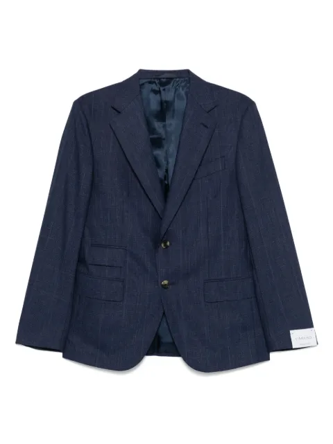 Caruso checked blazer Blue LN2JM203F509582