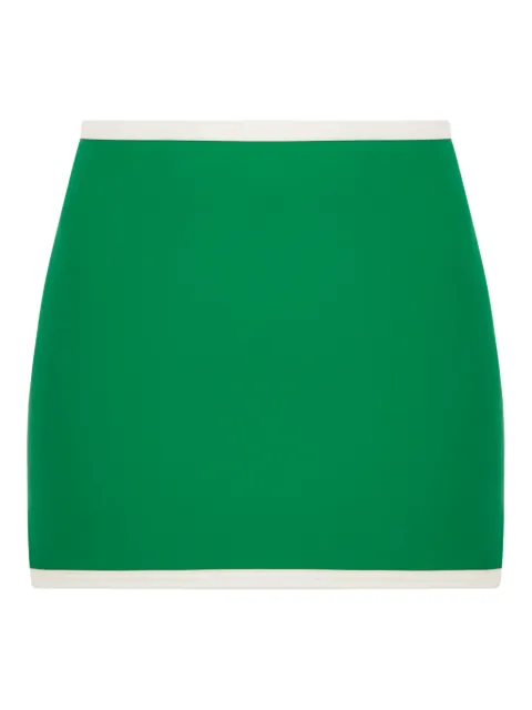 Pilzer contrasting-trim mini skirt Green SKTGRN