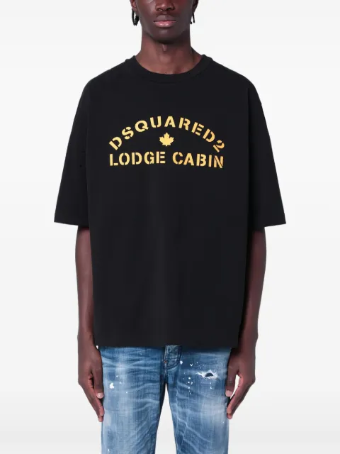 DSQUARED2 logo-print cotton t-shirt Black S74GD1382S24583