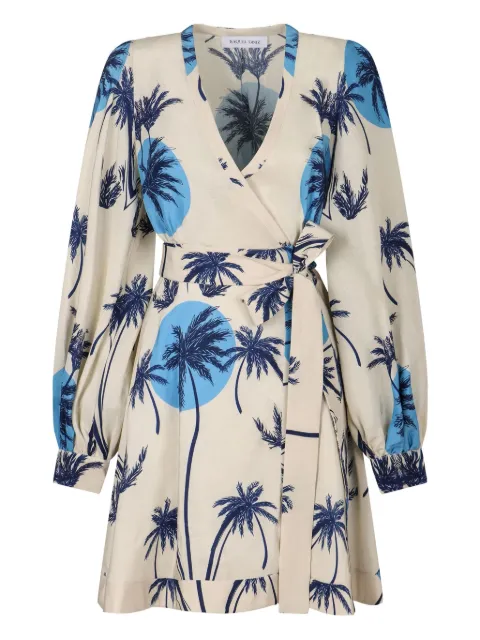 Raquel Diniz printed wrap dress White 5S03018