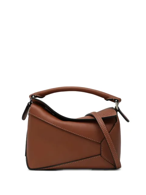 LOEWE mini Puzzle Edge tote bag Brown A510P88X26LE