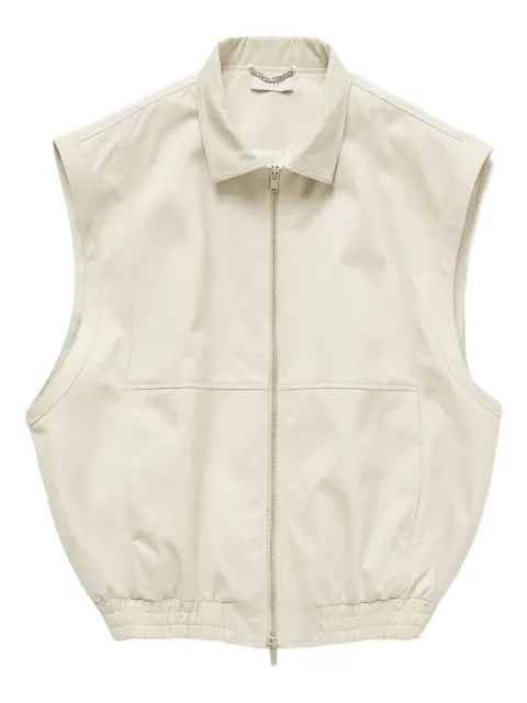 1989 STUDIO sleeveless zip-up waistcoat Neutrals S03UBC001FAB001