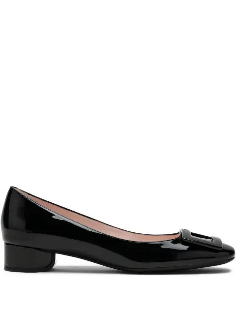 Roger Vivier patent-leather ballerina shoes Black RVW76741290D1P