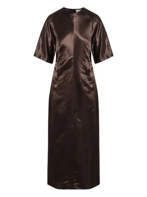 LouLou de Saison fitted midi dress Brown RUBYLI