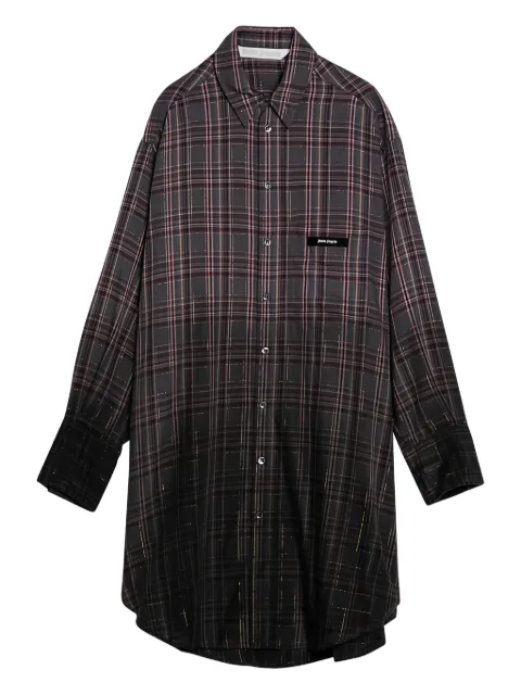 Palm Angels checked dress Grey PWDG002F24FAB0031107