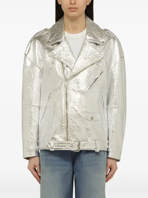 Halfboy leather biker jacket Silver HSS241WLBK079083