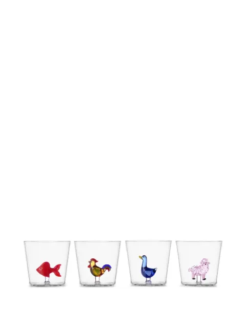 Ichendorf Milano Animal Farm tumbler (set of four) White 9997028