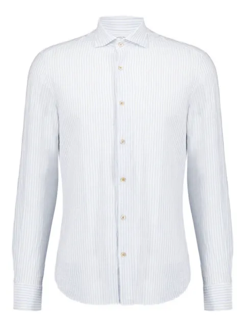 Boglioli striped long-sleeved shirt Blue 610SB5859