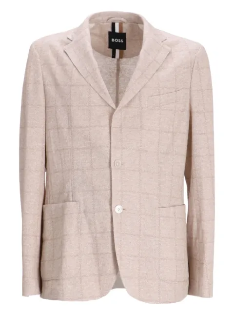 BOSS checked blazer Neutrals 50540754