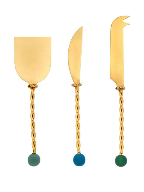 Bitossi Home Torchon cheese knife (set of three) Gold LTS02410