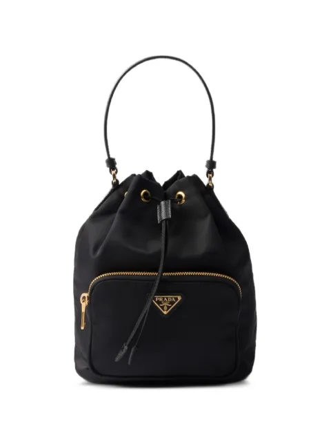 Prada Duet Re-Nylon bucket bag Black 1BH038VUOORV44
