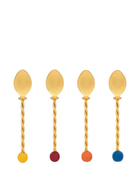 Bitossi Home Torchon dessert spoon (set of four) Gold LTS02408