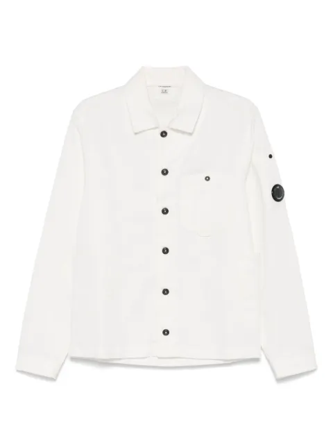 C.P. Company Lens-detailed overshirt White 18CMOS102A006273G
