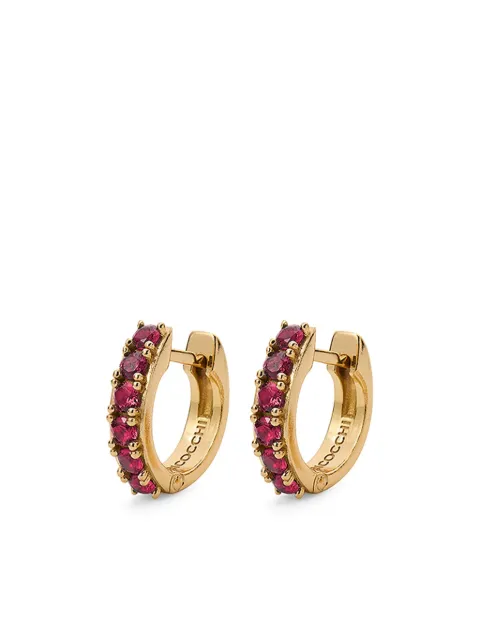 Emanuele Bicocchi logo-engraved hoop earrings Gold CDLE1CGRUBY