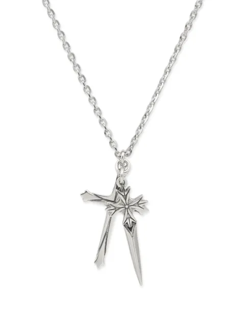 Emanuele Bicocchi large Pugnale+Cross necklace Silver DGNCC3