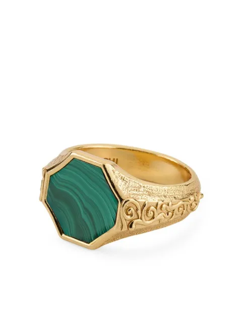 Emanuele Bicocchi signet ring Gold OTA1VGMALACHITE