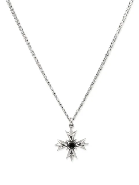 Emanuele Bicocchi Crest Crystal necklace Silver MLCP8NBLACK