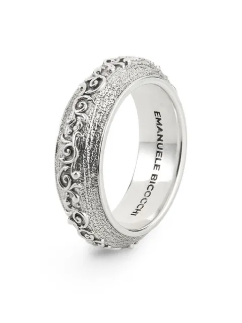 Emanuele Bicocchi Flourish Band ring Silver OTA3