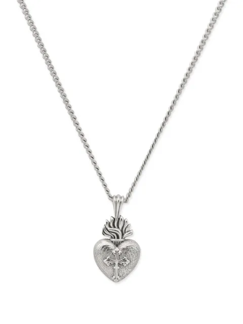 Emanuele Bicocchi small Sacred Heart necklace Silver SCN3