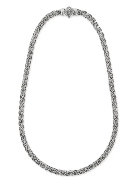 Emanuele Bicocchi diamond-cut flat braided necklace Silver FKXN2