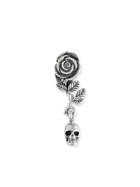Emanuele Bicocchi rose and skull-motif earring Silver RSTE4