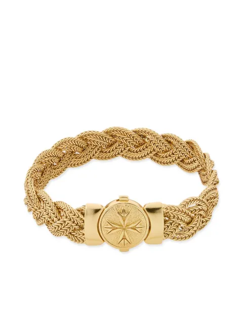 Emanuele Bicocchi large diamond-cut flat braided bracelet Gold FKXB1G