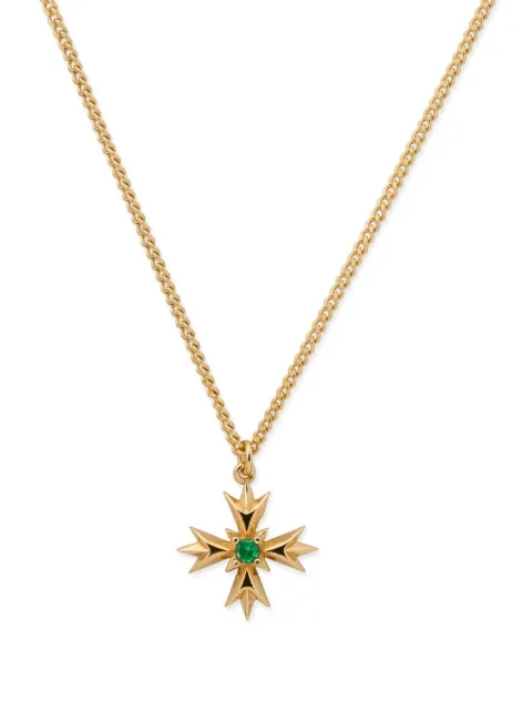 Emanuele Bicocchi Crest Crystal necklace Gold MLCP8VGGREEN