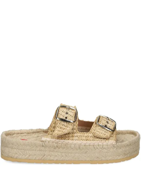 Love Moschino double-buckle espadrilles Neutrals JA28393G0M