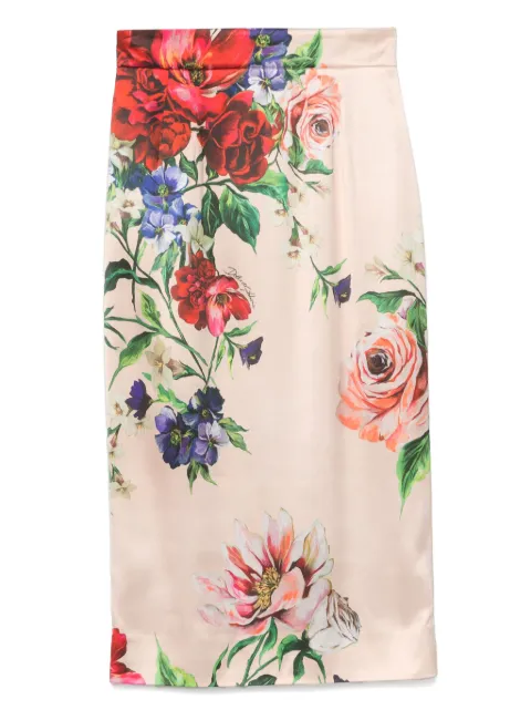 Dolce & Gabbana floral-print midi skirt Pink F4BCATFSIB5