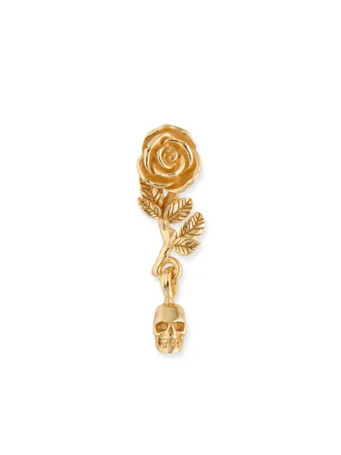 Emanuele Bicocchi Rose and Skull earring Gold RSTE4G