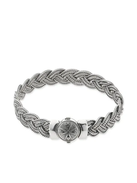 Emanuele Bicocchi diamond-cut flat braided bracelet Silver FKXB2